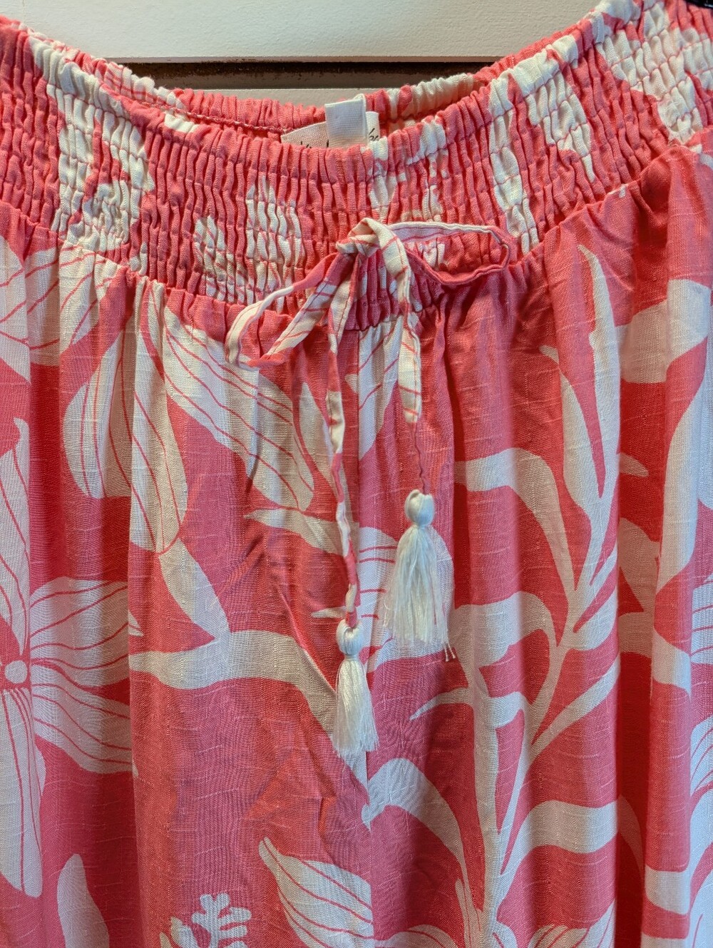Kiwi and Punch Pink and White Tropical Floral Set Large NWOT - Picture 3 of 11